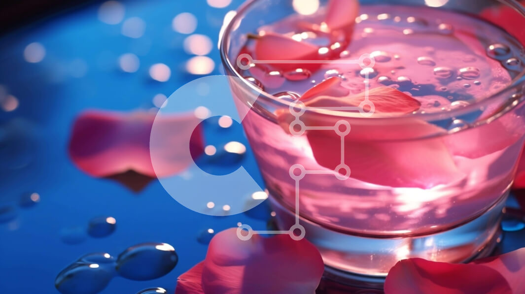 Intra Συλλεκτικό Ξύλινο Παζλ Plywood  4mm - Ποτήρι με Ροζ Υγρό και Πέταλα Σε Ξύλινο Κουτί - Διαστάσεις: 10x10 cm – 25 κομμάτια