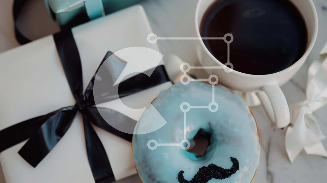 Intra Συλλεκτικό Ξύλινο Παζλ Plywood  4mm - Υπέροχο μπλε ντόνατ σε κουτιά δώρων Σε Ξύλινο Κουτί - Διαστάσεις: 10x10 cm – 25 κομμάτια