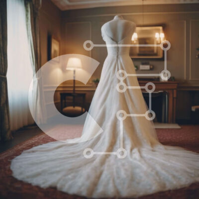 Intra Συλλεκτικό Ξύλινο Παζλ Plywood  4mm - Επίδειξη νυφικών Σε Ξύλινο Κουτί - Διαστάσεις: 10x10 cm – 25 κομμάτια - Image 1