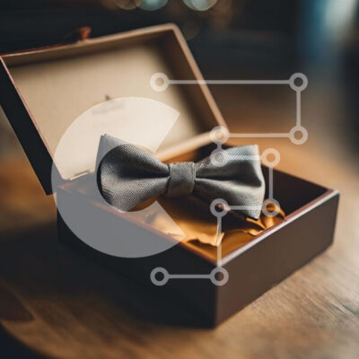 Intra Συλλεκτικό Ξύλινο Παζλ Plywood  4mm - Γκρι παπιγιόν  Σε Ξύλινο Κουτί Σε Ξύλινο Κουτί - Διαστάσεις: 10x10 cm – 25 κομμάτια - Image 1