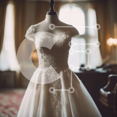 Intra Συλλεκτικό Ξύλινο Παζλ Plywood  4mm - Κομψό λευκό νυφικό σε μανεκέν Σε Ξύλινο Κουτί - Διαστάσεις: 10x10 cm – 25 κομμάτια - Image 1