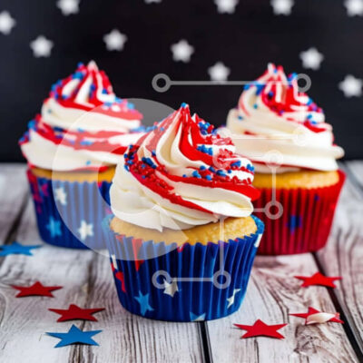 Intra Συλλεκτικό Ξύλινο Παζλ Plywood 4mm - Πολύχρωμα cupcakes με κρέμα τυριού παγωμένο Σε Ξύλινο Κουτί - Διαστάσεις: 10x10 cm – 25 κομμάτια - Image 1