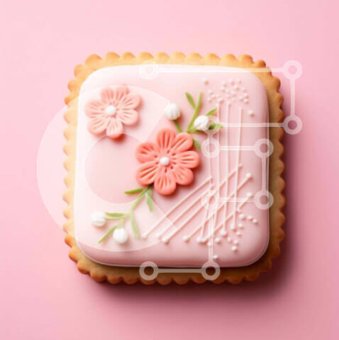 Intra Συλλεκτικό Ξύλινο Παζλ Plywood  4mm - Ροζ διακόσμηση μπισκότων Σε Ξύλινο Κουτί - Διαστάσεις: 10x10 cm – 25 κομμάτια - Image 1