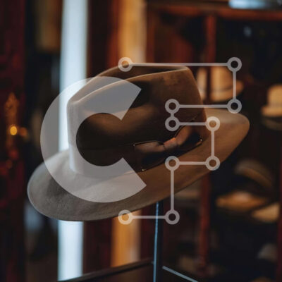 Intra Συλλεκτικό Ξύλινο Παζλ Plywood  4mm - Κομψή οθόνη καπέλων και ανδρικών παπουτσιών Fedora Σε Ξύλινο Κουτί - Διαστάσεις: 10x10 cm – 25 κομμάτια - Image 1