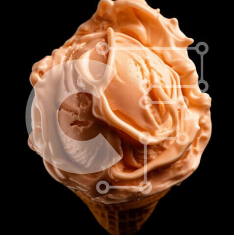 Intra Συλλεκτικό Ξύλινο Παζλ Plywood 4mm - Φρεσκοφτιαγμένο παγωτό σε χωνάκι βάφλας με γλάσο σοκολάτας και πασπαλίσματα Σε Ξύλινο Κουτί - Διαστάσεις: 10x10 cm – 25 κομμάτια - Image 1