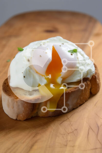 Intra Συλλεκτικό Ξύλινο Παζλ Plywood  4mm - Νόστιμο τοστ με φρεσκομαγειρεμένο αυγό Σε Ξύλινο Κουτί - Διαστάσεις: 10x10 cm – 25 κομμάτια