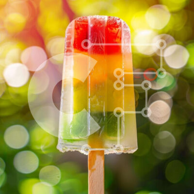 Intra Συλλεκτικό Ξύλινο Παζλ Plywood  4mm - Πολύχρωμο Popsicle Σε Ξύλινο Κουτί - Διαστάσεις: 10x10 cm – 25 κομμάτια - Image 1