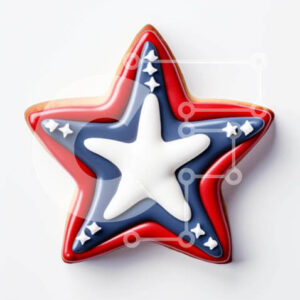 Intra Συλλεκτικό Ξύλινο Παζλ Plywood  4mm - Πατριωτικό μπισκότο σε σχήμα αστεριού Σε Ξύλινο Κουτί - Διαστάσεις: 10x10 cm – 25 κομμάτια