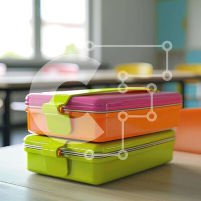 Intra Συλλεκτικό Ξύλινο Παζλ Plywood  4mm - Πολύχρωμα κουτιά γεύματος σε ξύλινο τραπέζι Σε Ξύλινο Κουτί - Διαστάσεις: 10x10 cm – 25 κομμάτια - Image 1