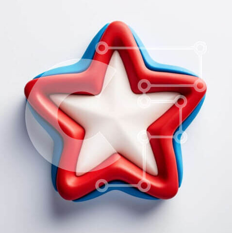 Intra Συλλεκτικό Ξύλινο Παζλ Plywood  4mm - Πατριωτικός κόφτης μπισκότων σε σχήμα αστεριού Σε Ξύλινο Κουτί - Διαστάσεις: 10x10 cm – 25 κομμάτια - Image 1