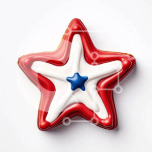 Intra Συλλεκτικό Ξύλινο Παζλ Plywood  4mm - Πατριωτικό μπισκότο σε σχήμα αστεριού Σε Ξύλινο Κουτί - Διαστάσεις: 10x10 cm – 25 κομμάτια