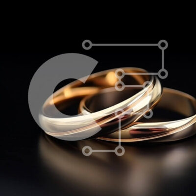 Intra Συλλεκτικό Ξύλινο Παζλ Plywood 4mm - Χρυσές βέρες που στοιβάζονται σε μαύρο φόντο Σε Ξύλινο Κουτί - Διαστάσεις: 10x10 cm – 25 κομμάτια - Image 1