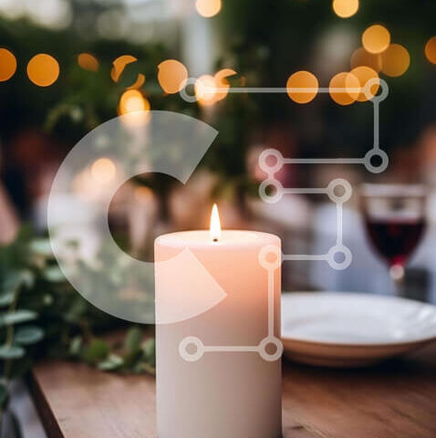 Intra Συλλεκτικό Ξύλινο Παζλ Plywood  4mm - Ζεστό υπαίθριο σκηνικό δείπνου Σε Ξύλινο Κουτί - Διαστάσεις: 10x10 cm – 25 κομμάτια - Image 1