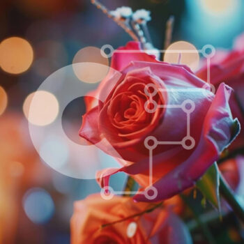 Intra Συλλεκτικό Ξύλινο Παζλ Plywood  4mm - Μπουκέτο με ροζ τριαντάφυλλα και κεριά Σε Ξύλινο Κουτί - Διαστάσεις: 10x10 cm – 25 κομμάτια - Image 1