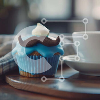 Intra Συλλεκτικό Ξύλινο Παζλ Plywood  4mm - Cupcakes και καφές στο τραπέζι Σε Ξύλινο Κουτί - Διαστάσεις: 10x10 cm – 25 κομμάτια - Image 1