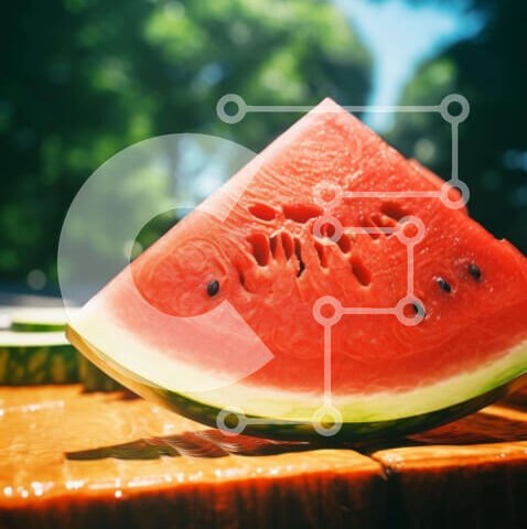 Intra Συλλεκτικό Ξύλινο Παζλ Plywood 4mm - Ποικιλία από φέτες καρπούζι και φρέσκα φρούτα Σε Ξύλινο Κουτί - Διαστάσεις: 10x10 cm – 25 κομμάτια - Image 1