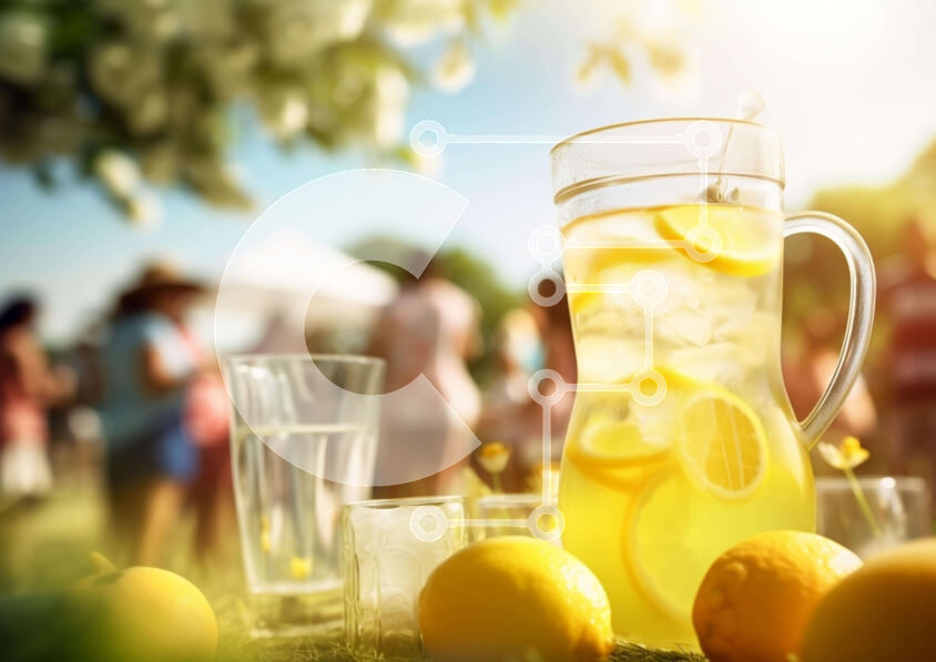 Intra Συλλεκτικό Ξύλινο Παζλ Plywood  4mm - Υπαίθρια συγκέντρωση λεμονάδας στάμνας Σε Ξύλινο Κουτί - Διαστάσεις: 10x10 cm – 25 κομμάτια