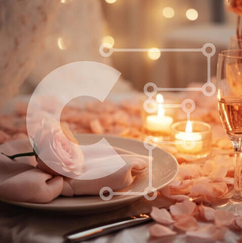 Intra Συλλεκτικό Ξύλινο Παζλ Plywood 4mm - Ρομαντικό τραπέζι με κεριά και κρασί Σε Ξύλινο Κουτί - Διαστάσεις: 10x10 cm – 25 κομμάτια - Image 1