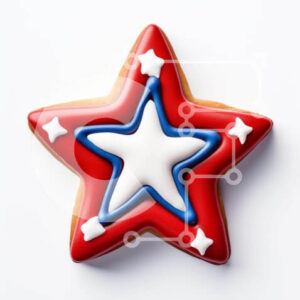 Intra Συλλεκτικό Ξύλινο Παζλ Plywood  4mm - Πατριωτικό μπισκότο σε σχήμα αστεριού Σε Ξύλινο Κουτί - Διαστάσεις: 10x10 cm – 25 κομμάτια