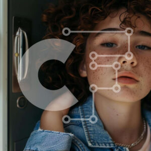 Intra Συλλεκτικό Ξύλινο Παζλ Plywood  4mm - Νεαρή γυναίκα με σγουρά μαλλιά σε ντουλάπια με κοσμήματα Σε Ξύλινο Κουτί - Διαστάσεις: 10x10 cm – 25 κομμάτια