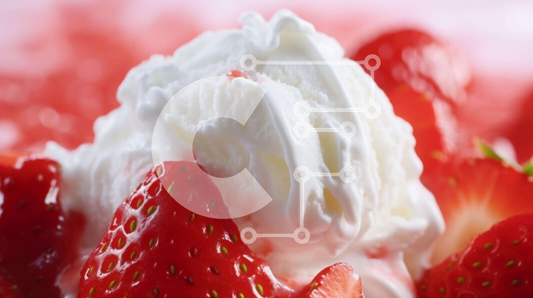 Intra Συλλεκτικό Ξύλινο Παζλ Plywood  4mm - Πολύχρωμες φράουλες με σαντιγί και παγωτό Σε Ξύλινο Κουτί - Διαστάσεις: 10x10 cm – 25 κομμάτια