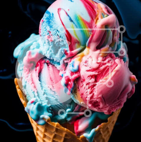 Intra Συλλεκτικό Ξύλινο Παζλ Plywood 4mm - Πολύχρωμο χωνάκι παγωτού Σε Ξύλινο Κουτί - Διαστάσεις: 10x10 cm – 25 κομμάτια - Image 1