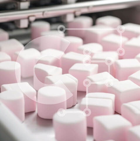 Intra Συλλεκτικό Ξύλινο Παζλ Plywood  4mm - Μηχανή Παραγωγής Marshmallow σε Ροζ και Λευκό Σε Ξύλινο Κουτί - Διαστάσεις: 10x10 cm – 25 κομμάτια - Image 1