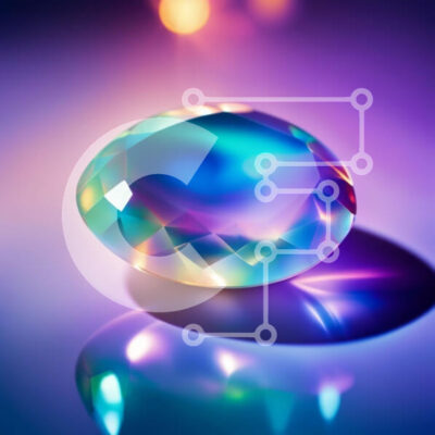 Intra Συλλεκτικό Ξύλινο Παζλ Plywood  4mm - Εκπληκτική εικόνα ενός λαμπερού πολύτιμου λίθου σε μια ανακλαστική επιφάνεια Σε Ξύλινο Κουτί - Διαστάσεις: 10x10 cm – 25 κομμάτια - Image 1