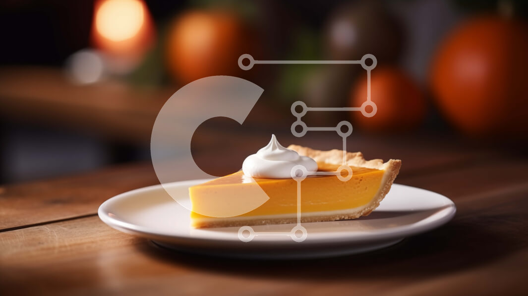 Intra Συλλεκτικό Ξύλινο Παζλ Plywood  4mm - Φέτα κολοκυθόπιτα με σαντιγί σε λευκό πιάτο Σε Ξύλινο Κουτί - Διαστάσεις: 10x10 cm – 25 κομμάτια