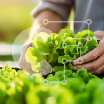 Intra Συλλεκτικό Ξύλινο Παζλ Plywood  4mm - Φρέσκο ​​πράσινο μαρούλι σε εσωτερική υδροπονική φάρμα Σε Ξύλινο Κουτί - Διαστάσεις: 10x10 cm – 25 κομμάτια - Image 1