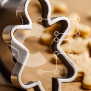 Intra Συλλεκτικό Ξύλινο Παζλ Plywood  4mm - Cookie Cutter and Sugar Cookies Gingerbread Man Σε Ξύλινο Κουτί - Διαστάσεις: 10x10 cm – 25 κομμάτια