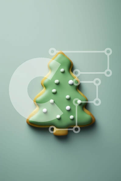 Intra Συλλεκτικό Ξύλινο Παζλ Plywood  4mm - Ανάποδο μπισκότο χριστουγεννιάτικο δέντρο με γλάσο και νιφάδες χιονιού Σε Ξύλινο Κουτί - Διαστάσεις: 10x10 cm – 25 κομμάτια