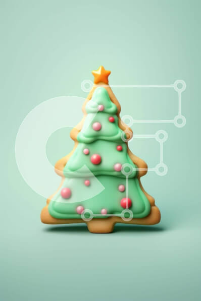 Intra Συλλεκτικό Ξύλινο Παζλ Plywood  4mm - Ανάποδο μπισκότο χριστουγεννιάτικο δέντρο με γιορτινά στολίδια Σε Ξύλινο Κουτί - Διαστάσεις: 10x10 cm – 25 κομμάτια