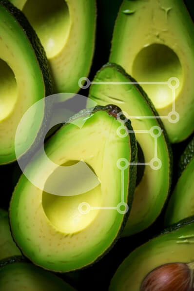 Intra Συλλεκτικό Ξύλινο Παζλ Plywood  4mm - Κοντινό πλάνο μισών αβοκάντο στοιβαγμένα μαζί με ξηρούς καρπούς Σε Ξύλινο Κουτί - Διαστάσεις: 10x10 cm – 25 κομμάτια