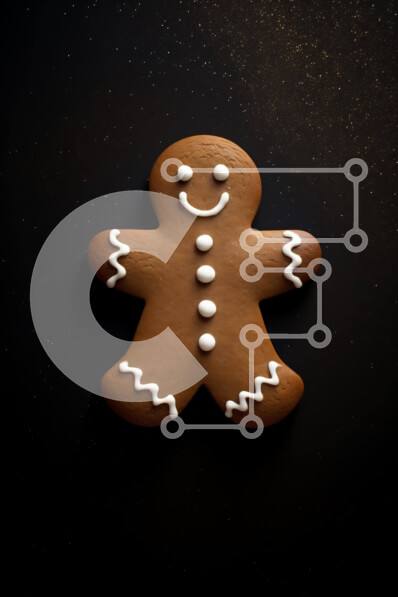 Intra Συλλεκτικό Ξύλινο Παζλ Plywood  4mm - Μπισκότο Gingerbread Man με στολίδια παγωτού και καραμέλας Σε Ξύλινο Κουτί - Διαστάσεις: 10x10 cm – 25 κομμάτια