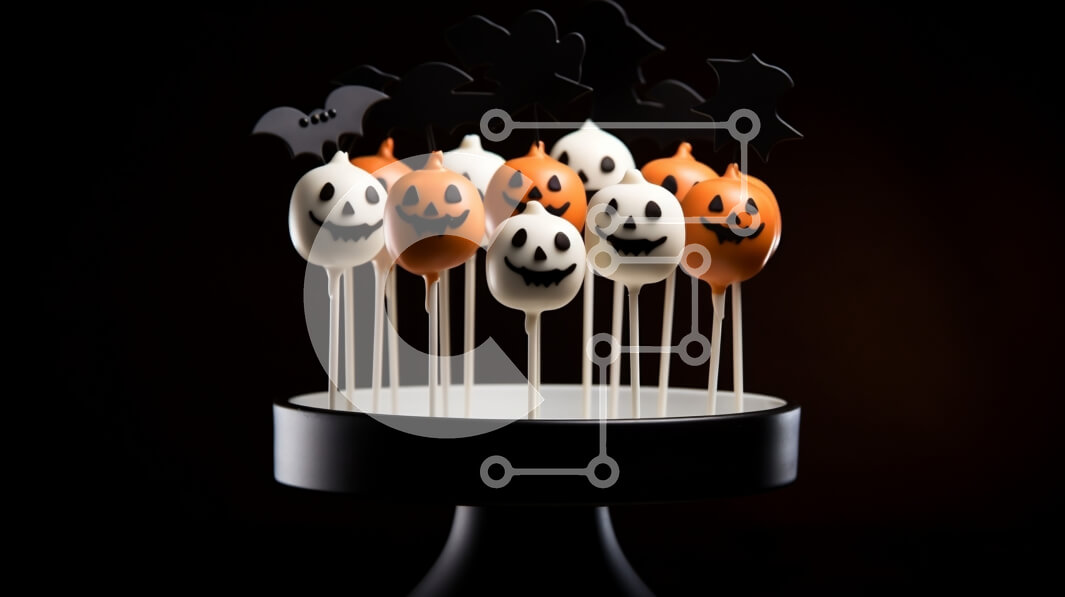 Intra Συλλεκτικό Ξύλινο Παζλ Plywood  4mm - Cake Pops με θέμα το Halloween με κολοκύθες και νυχτερίδες Σε Ξύλινο Κουτί - Διαστάσεις: 10x10 cm – 25 κομμάτια