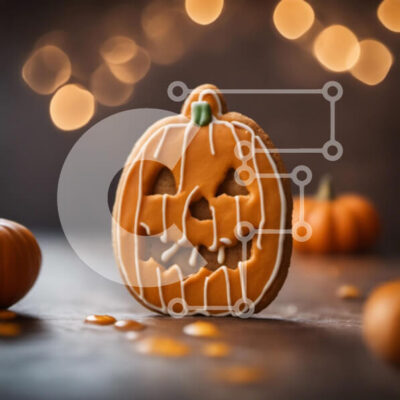 Intra Συλλεκτικό Ξύλινο Παζλ Plywood 4mm - Μπισκότο σε σχήμα κολοκύθας με άχνη και ζάχαρη άχνη Σε Ξύλινο Κουτί - Διαστάσεις: 10x10 cm – 25 κομμάτια - Image 1