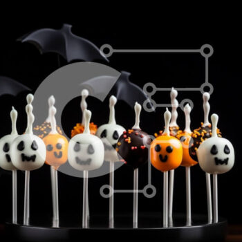 Intra Συλλεκτικό Ξύλινο Παζλ Plywood  4mm - Cake Pops and Cupcakes με θέμα το Halloween Σε Ξύλινο Κουτί - Διαστάσεις: 10x10 cm – 25 κομμάτια - Image 1