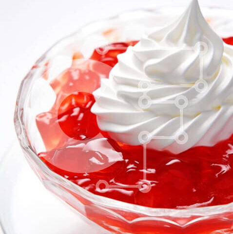 Intra Συλλεκτικό Ξύλινο Παζλ Plywood 4mm - Επιδόρπιο κόκκινο ζελέ με σαντιγί και φρέσκες φράουλες Σε Ξύλινο Κουτί - Διαστάσεις: 10x10 cm – 25 κομμάτια - Image 1