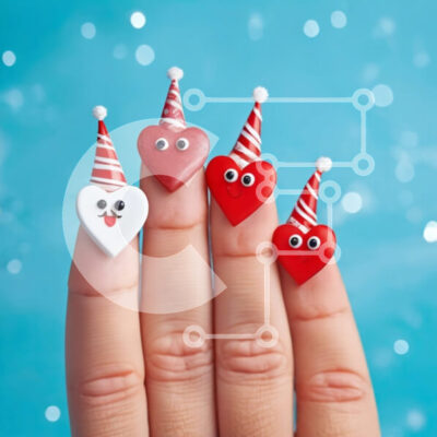 Intra Συλλεκτικό Ξύλινο Παζλ Plywood  4mm - Σχέδιο νυχιών σε σχήμα καρδιάς Σε Ξύλινο Κουτί - Διαστάσεις: 10x10 cm – 25 κομμάτια - Image 1