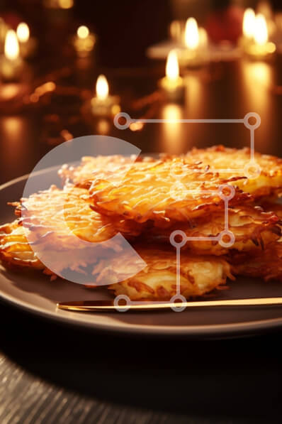 Intra Συλλεκτικό Ξύλινο Παζλ Plywood  4mm - Τηγανίτες πατάτας με κεριά Σε Ξύλινο Κουτί - Διαστάσεις: 10x10 cm – 25 κομμάτια