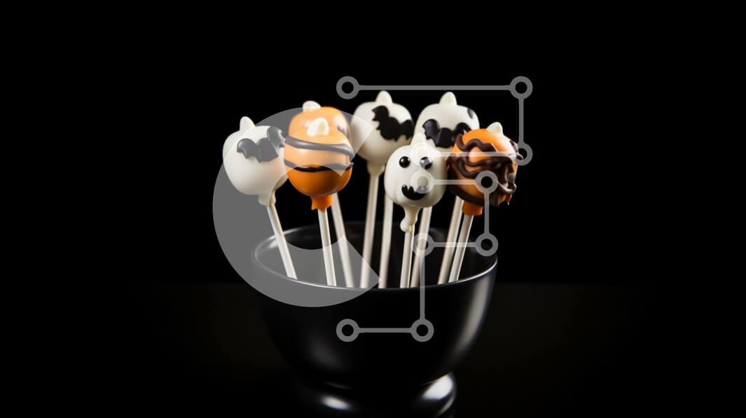 Intra Συλλεκτικό Ξύλινο Παζλ Plywood  4mm - Cake Pops και Lollipops in a Cup με θέμα το Halloween Σε Ξύλινο Κουτί - Διαστάσεις: 10x10 cm – 25 κομμάτια