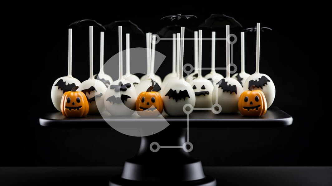 Intra Συλλεκτικό Ξύλινο Παζλ Plywood  4mm - Cake Pops με θέμα το Halloween με κολοκύθες και νυχτερίδες Σε Ξύλινο Κουτί - Διαστάσεις: 10x10 cm – 25 κομμάτια