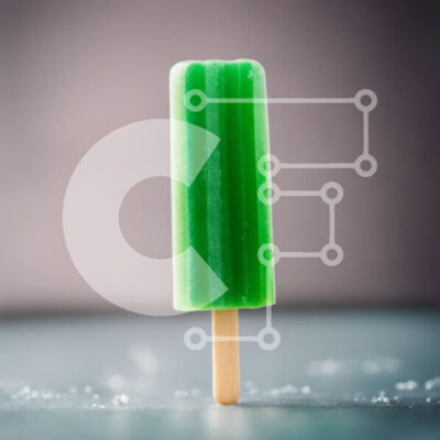 Intra Συλλεκτικό Ξύλινο Παζλ Plywood 4mm - Πράσινο Popsicle στον πάγο με γαρνιτούρες Σε Ξύλινο Κουτί - Διαστάσεις: 10x10 cm – 25 κομμάτια - Image 1