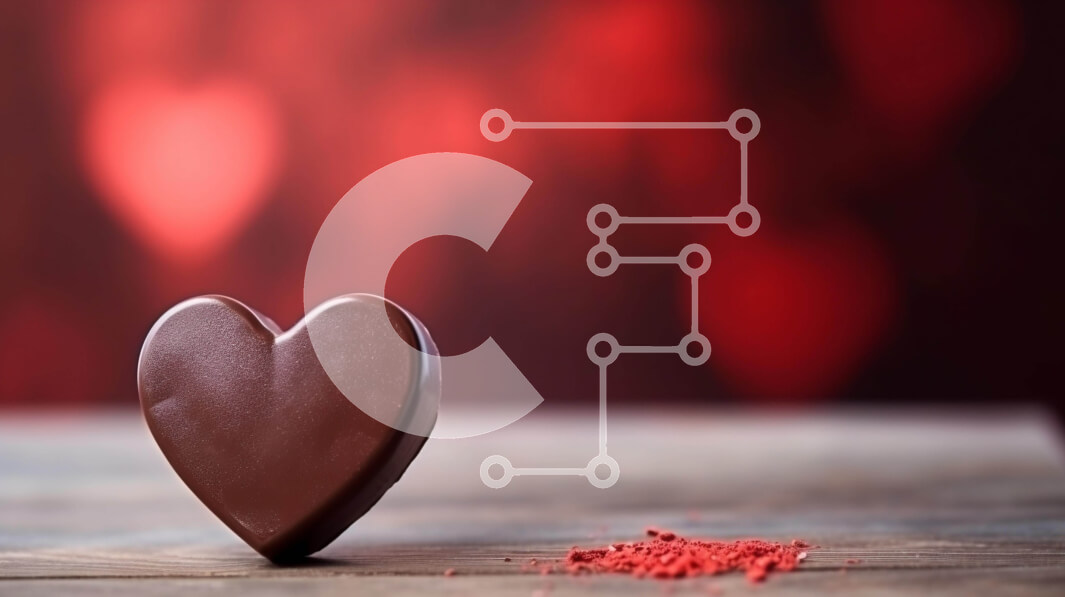 Intra Συλλεκτικό Ξύλινο Παζλ Plywood  4mm - Ρομαντική σοκολάτα σε σχήμα καρδιάς για την ημέρα του Αγίου Βαλεντίνου Σε Ξύλινο Κουτί - Διαστάσεις: 10x10 cm – 25 κομμάτια