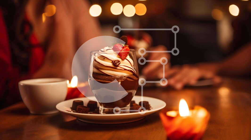 Intra Συλλεκτικό Ξύλινο Παζλ Plywood  4mm - Λαχταριστό επιδόρπιο σοκολάτας με σαντιγί και πασπάλισμα Σε Ξύλινο Κουτί - Διαστάσεις: 10x10 cm – 25 κομμάτια