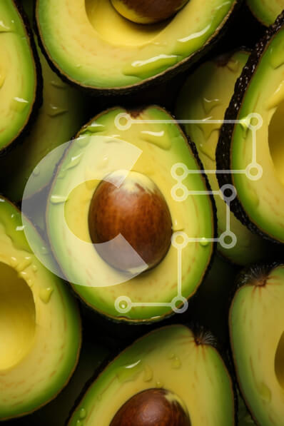 Intra Συλλεκτικό Ξύλινο Παζλ Plywood  4mm - Κοντινό πλάνο του Avocado Halves Σε Ξύλινο Κουτί - Διαστάσεις: 10x10 cm – 25 κομμάτια