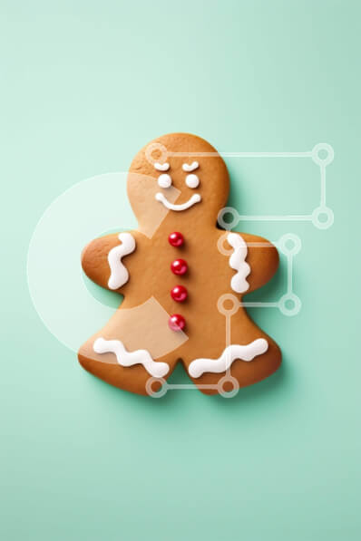 Intra Συλλεκτικό Ξύλινο Παζλ Plywood  4mm - Μπισκότο μελόψωμο με κόκκινο και άσπρο πάγωμα Σε Ξύλινο Κουτί - Διαστάσεις: 10x10 cm – 25 κομμάτια