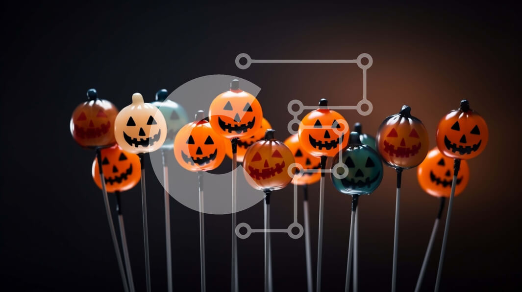 Intra Συλλεκτικό Ξύλινο Παζλ Plywood  4mm - Ομάδα γλειφιτζούρια σε σχήμα κολοκύθας σε ραβδιά Σε Ξύλινο Κουτί - Διαστάσεις: 10x10 cm – 25 κομμάτια