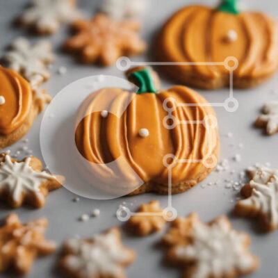 Intra Συλλεκτικό Ξύλινο Παζλ Plywood 4mm - Διάφορα Διακοσμημένα Μπισκότα για τις Γιορτές Σε Ξύλινο Κουτί - Διαστάσεις: 10x10 cm – 25 κομμάτια - Image 1